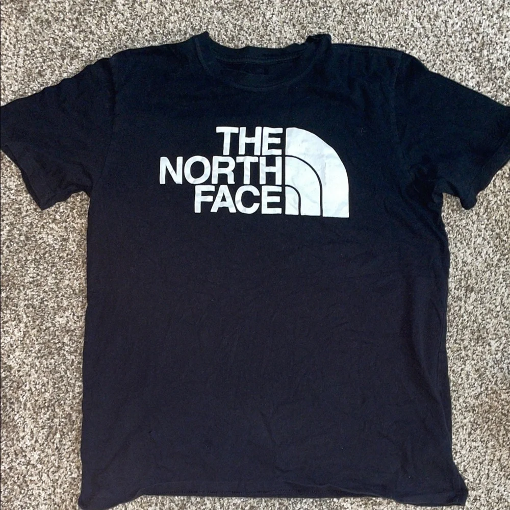 The North Face Black T-Shirt with White Logo Print